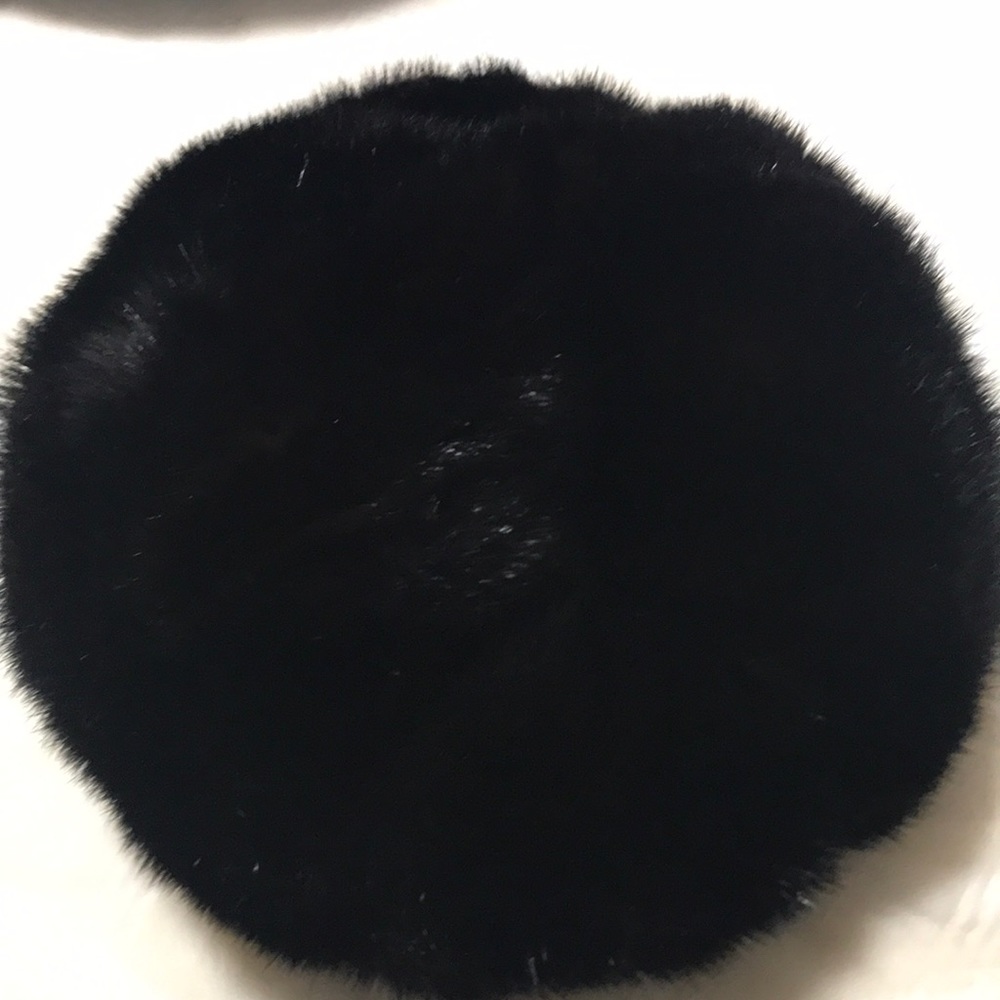 J.     “Genuine Ranch Mink” Beret Style Hat.